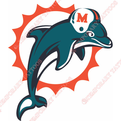 Miami Dolphins Customize Temporary Tattoos Stickers NO.579
